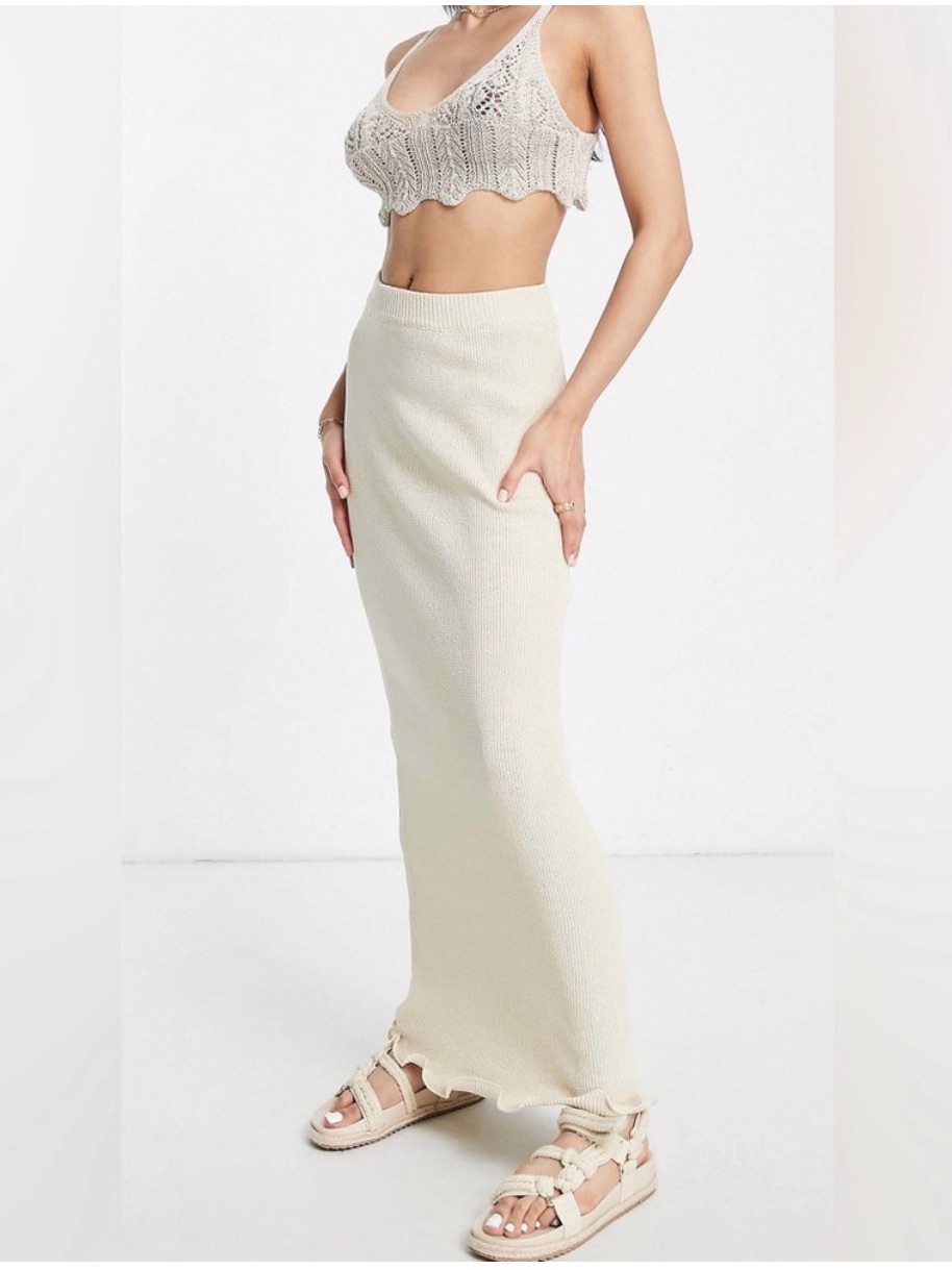 ' Sndys ' Beige Primrose Maxi Skirt Size Xs